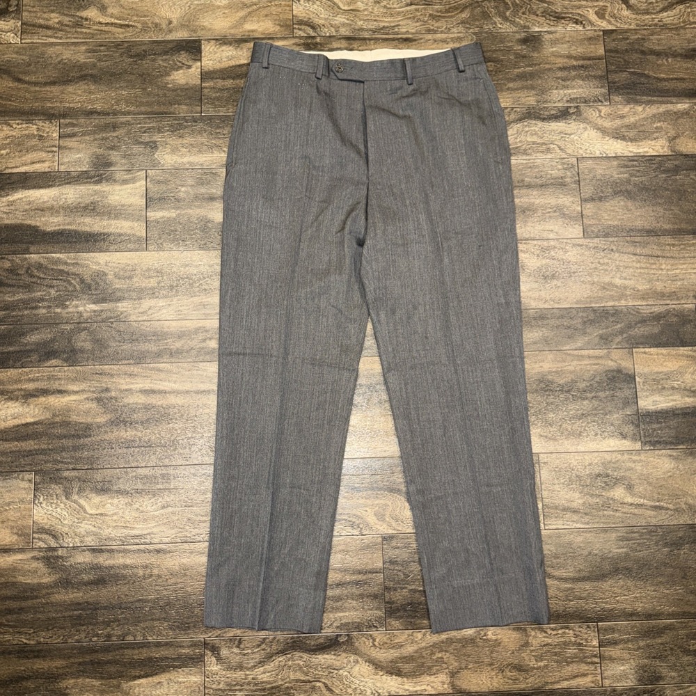 Brooks Brothers 346 Pants 100% Wool Classic Fit Dress Pants Men's Sz 35x30 Grey